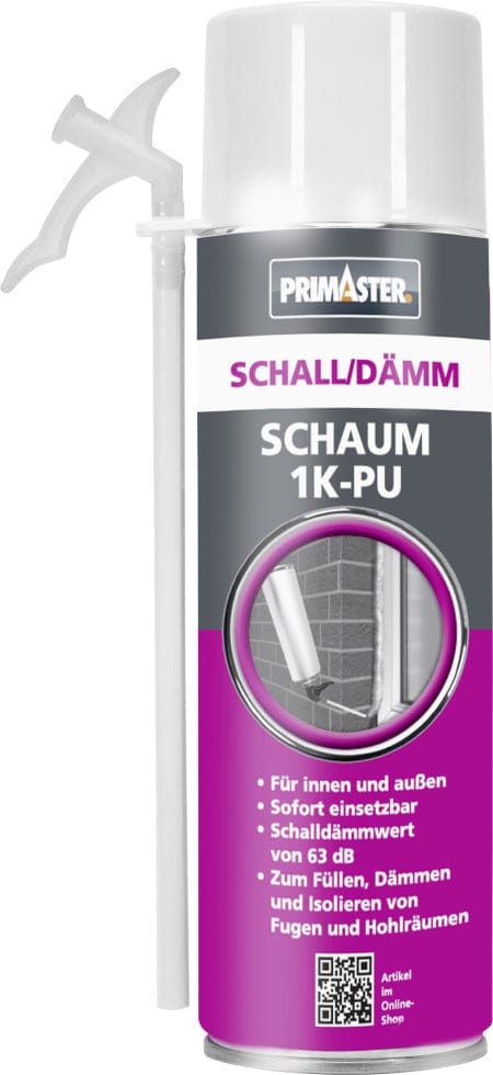Primaster - Schall- Dämm-Schaum 1K-PU 500ml Füllung, Dämmung, Isolierung