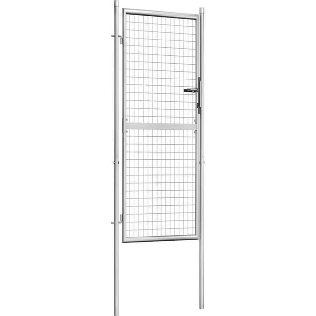 Gartentor Verzinkter Stahl 105 x 200 cm Silber Vidaxl