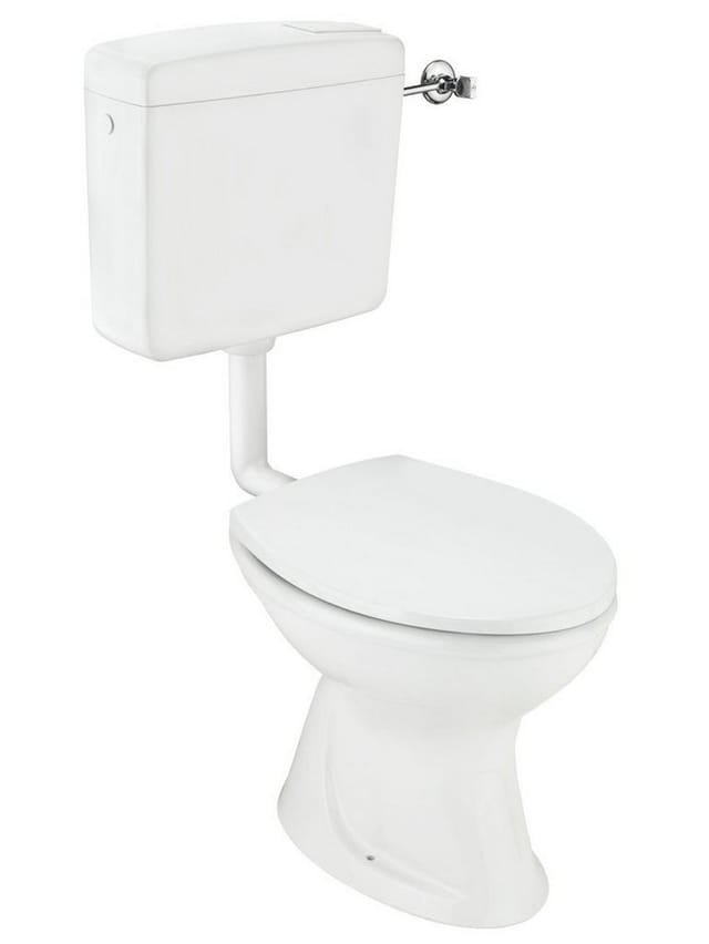 Komplett-Stand-Tiefspül-WC inkl. WC-Sitz, weiß Stand-WCs - Cornat