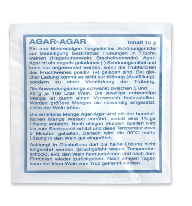 Agar-Agar 10 g Wein- und Obstverarbeitung