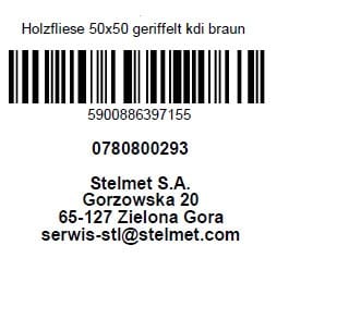 Weitere - Holzfliese 50 x 50 cm braun Bodenfliesen Holzfliese Terrassenfliese