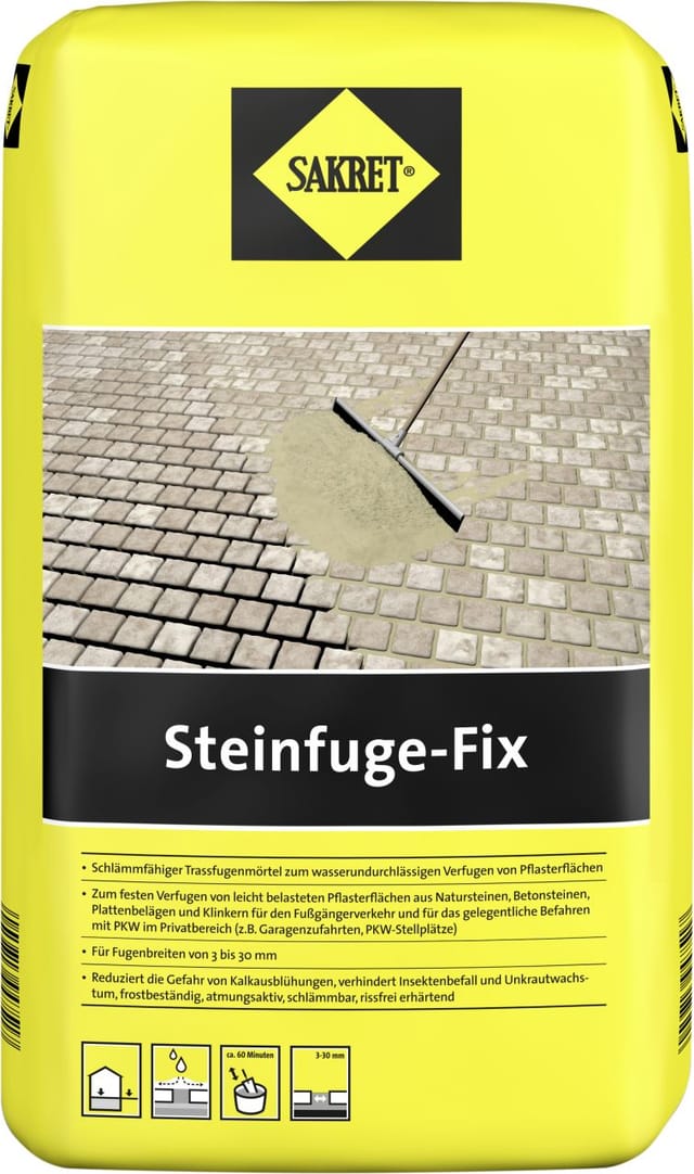 Sakret - Steinfuge Fix grau 20 kg Fugenmaterial & Spielsand