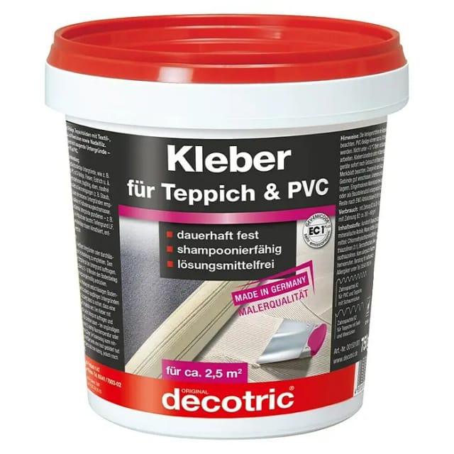 Kleber für Teppich und pvc 750 g Teppich- & PVC-Kleber - Decotric