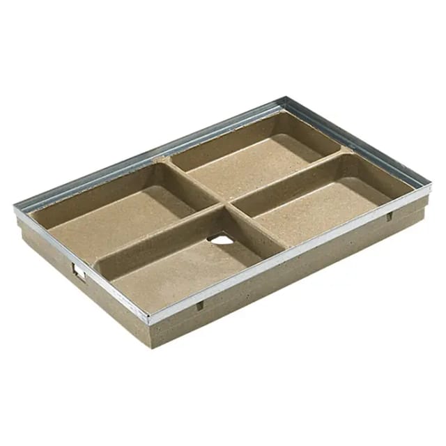 ACO - Bodenwanne Vario Polymerbeton 60 x 40 cm inkl. Stahlzarge Schuhabstreifer