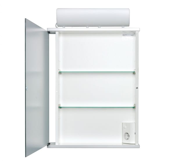 Jokey - Spiegelschrank Fleur Front aluoptik Spiegel Bad Kristallglas