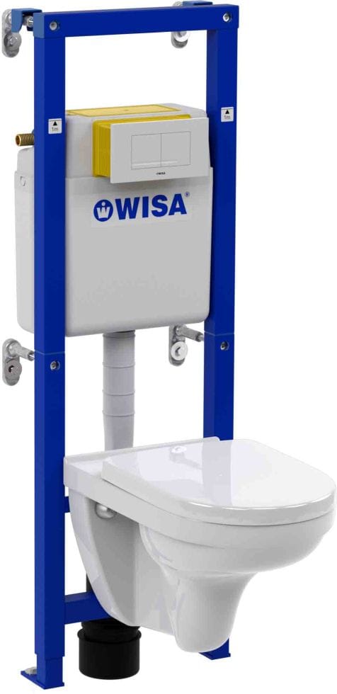 Wisa - Vorwandelement Komplett-Set mit v&b Wand-WC Aufputzspülkästen