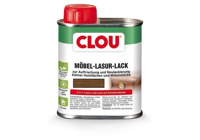 Möbel Lack L4 125 ml eiche mittel Holzlasur - Clou