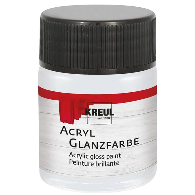 Acryl Glanzfarbe hellgrau 50 ml Verzierfarbe - Kreul
