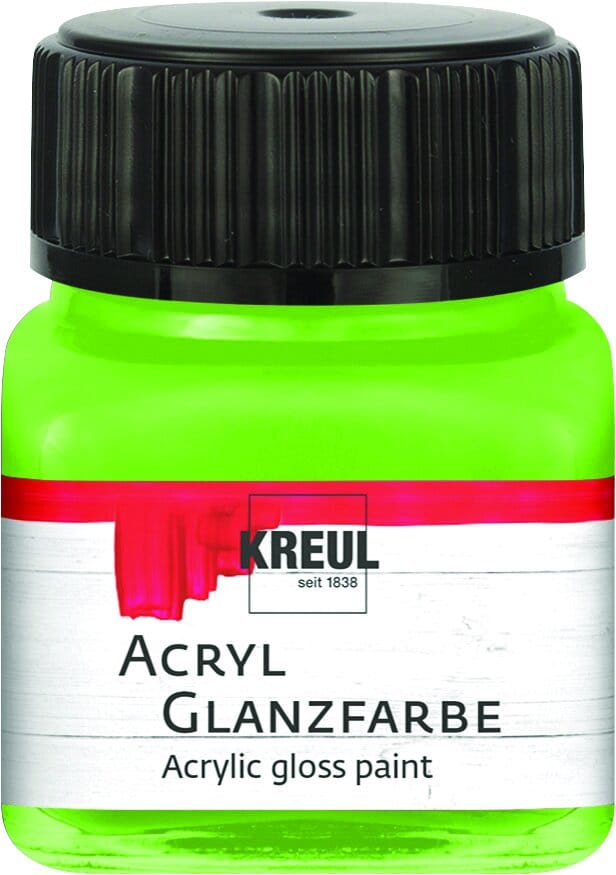 Acryl Glanzfarbe lindgrün 20 ml Verzierfarbe - Kreul