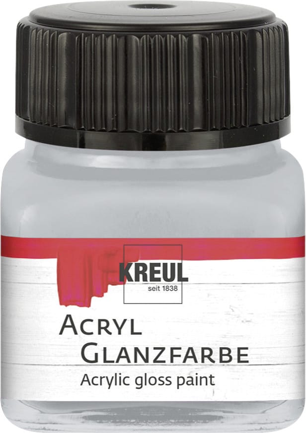 Acryl Glanzfarbe silber 20 ml Verzierfarbe - Kreul