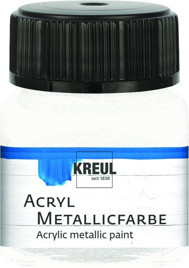 Acryl Metallicfarbe weiß 20 ml Verzierfarbe - Kreul