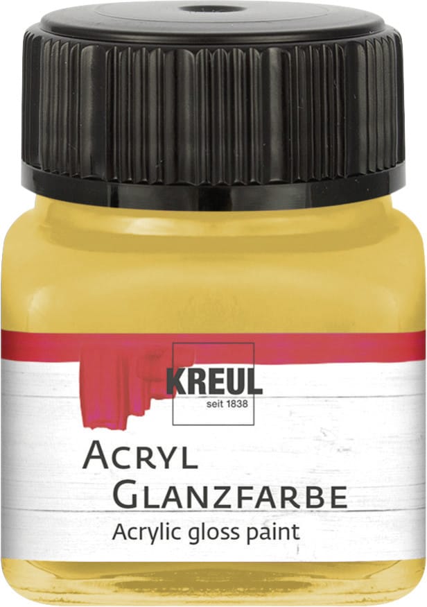 Kreul Acryl Glanzfarbe gold 20 ml Verzierfarbe