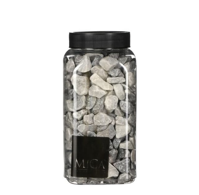 Mica Decorations Dekorative Steine hellgrau 650 ml 1 kg Steine