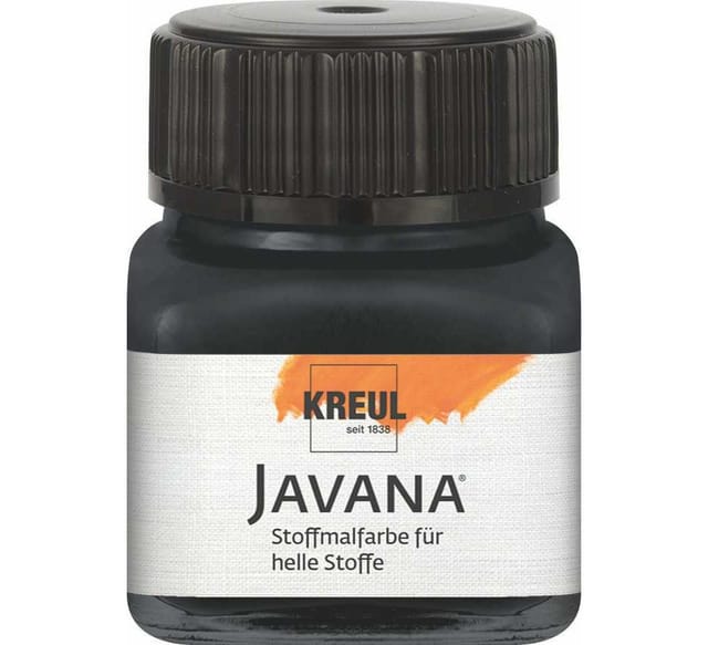 Kreul - Javana Stoffmalfarbe für helle Stoffe schwarz 20 ml Textiles Gestalten