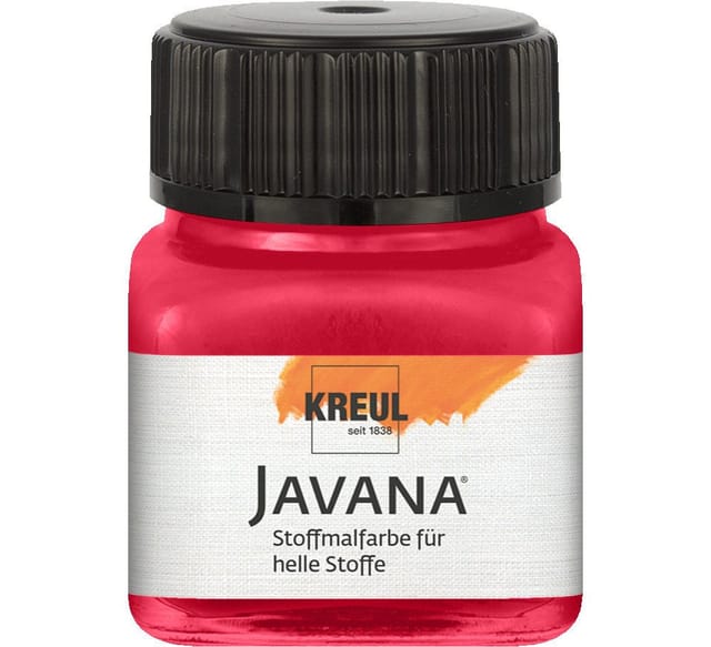Kreul - Javana Stoffmalfarbe für helle Stoffe karminrot 20 ml Textiles Gestalten