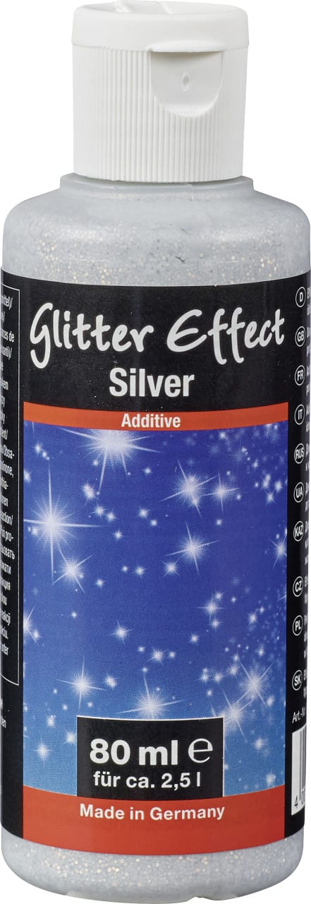 Glitter Effect Silver 80 ml Struktur- & Effektfarbe - Decotric