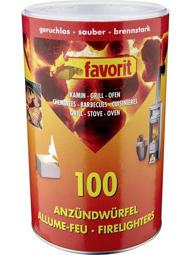 Favorit - Anzündwürfel lose 100 Stück Grillanzünder & Holzkohle