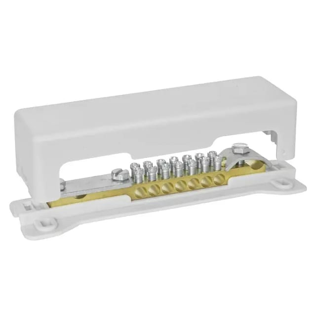 Weitere - Potentialausgleichsschiene 7 x 2,5-16 mm², 1 x Erdungsband bis 30x3,5 mm Überspannungsschutz