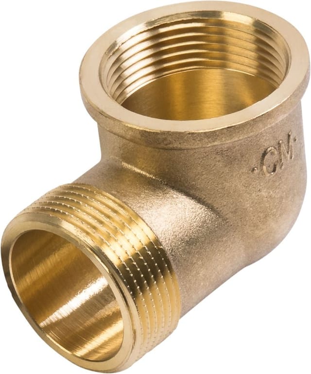 Winkel 90° Messing 1 1/4 ig 1 1/4 ag Messing blank, 1 1/4 ig, 1 1/4 ag Schraubfittings - Cornat