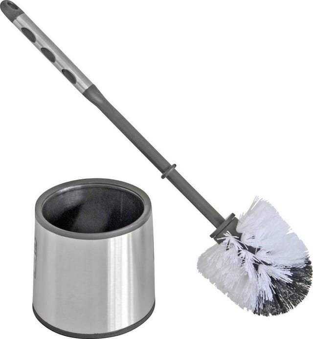 Coronet - WC-Garnitur - Metall Edition silber/schwarz Toilettenbürsten & Toilettenbürstenhalter