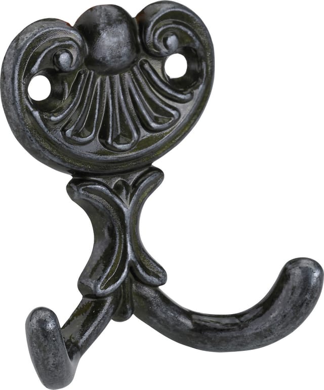 Hettich - Mantelhaken 6,7 x 6 x 2,2 cm brüniert schwarz - 1 Stück Wandhaken