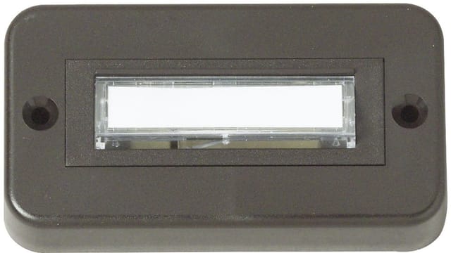 Heidemann Klingelplatte Kunststoff braun mit Namensschild 43x81x16mm 1-reihig