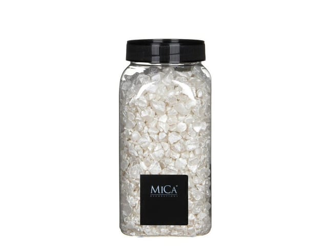 Mica Decorations - Mica Glasstein creme 4-10 mm 650 ml 1 kg Dekosteine & Dekosand