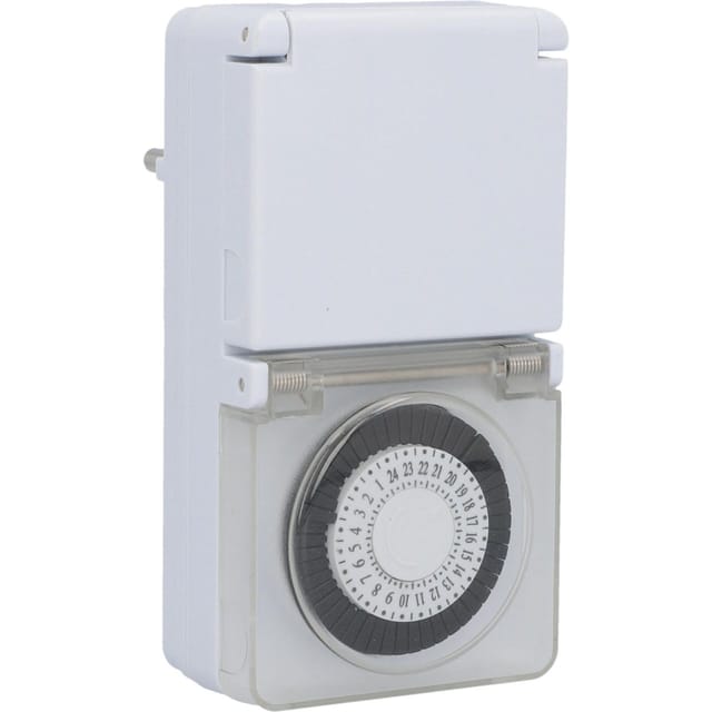 Unitec - Zeitschaltuhr 3.500 w mechanisch weiß IP44 Zeitschaltuhren