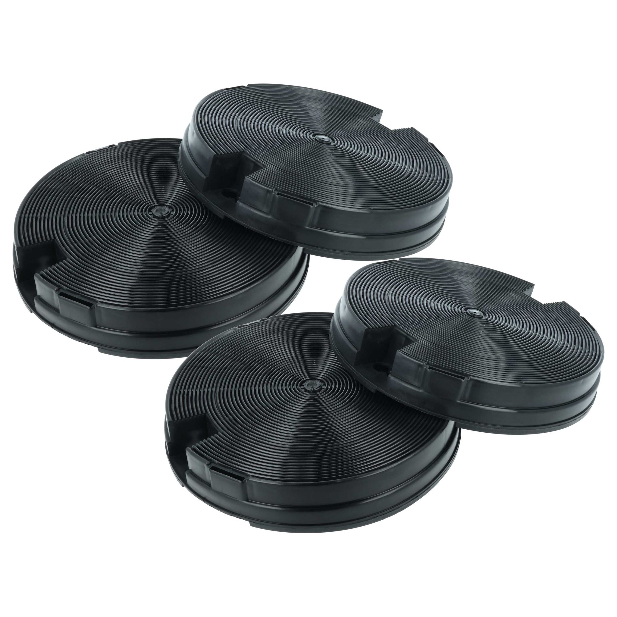 Vhbw 4x Aktivkohlefilter Kompatibel Mit Zanussi Zhc 632 X, Zhc 932 X Dunstabzugshaube - 19,8 Cm