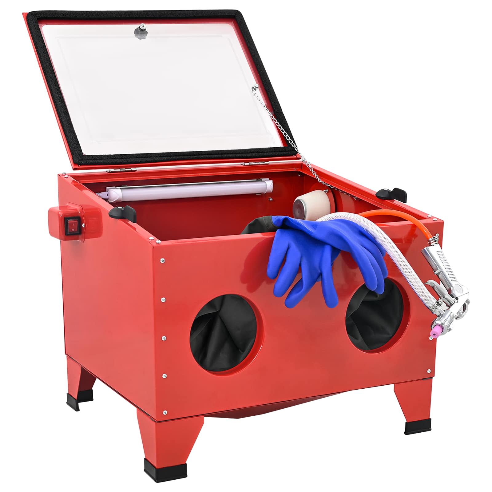 Sandstrahlkabine 94,8 L, 125 Psi Kaltgewalzter Stahl Vidaxl