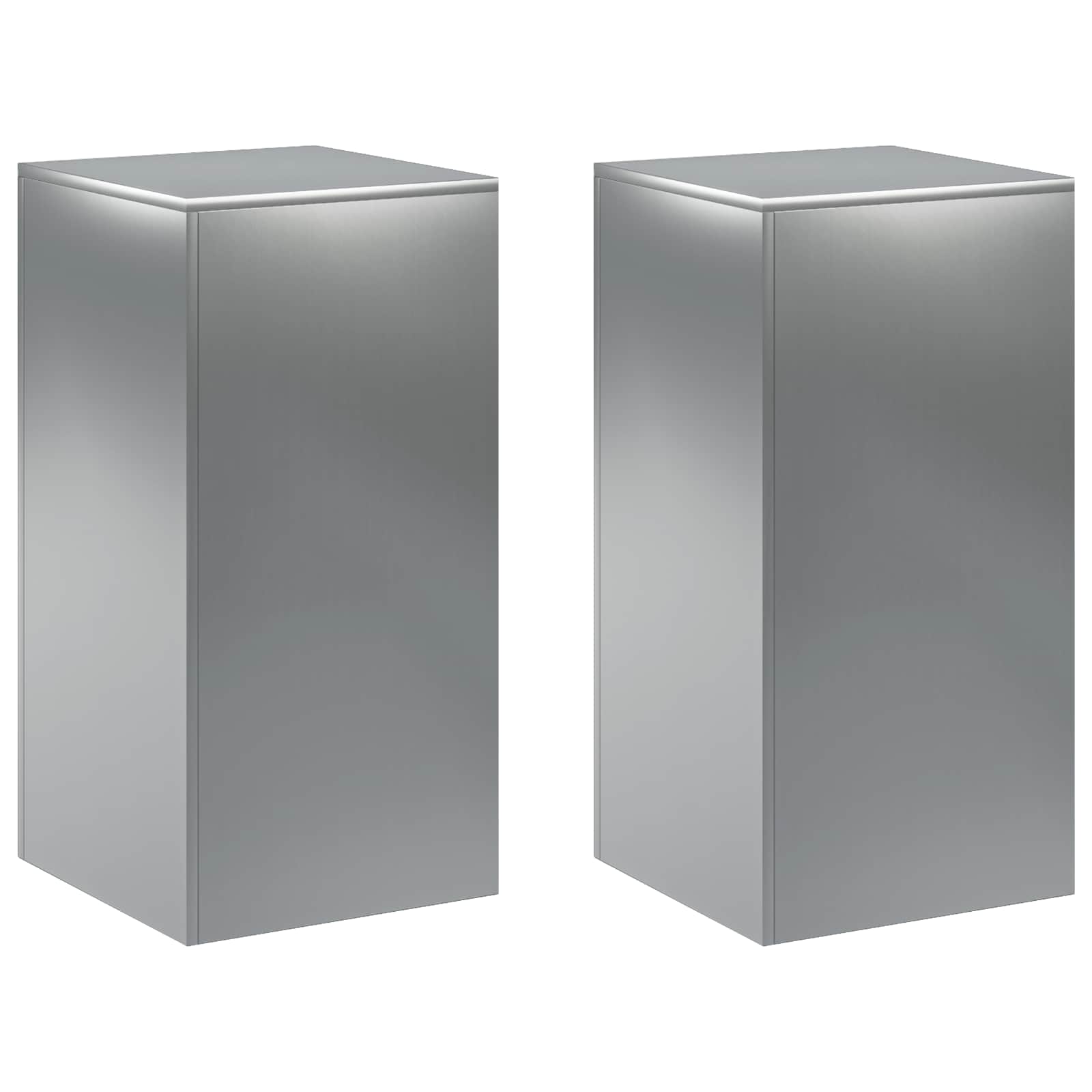 Pflanzenständer 2 Pcs Silber 40 X 40 X 80 Cm Edelstahl Vidaxl