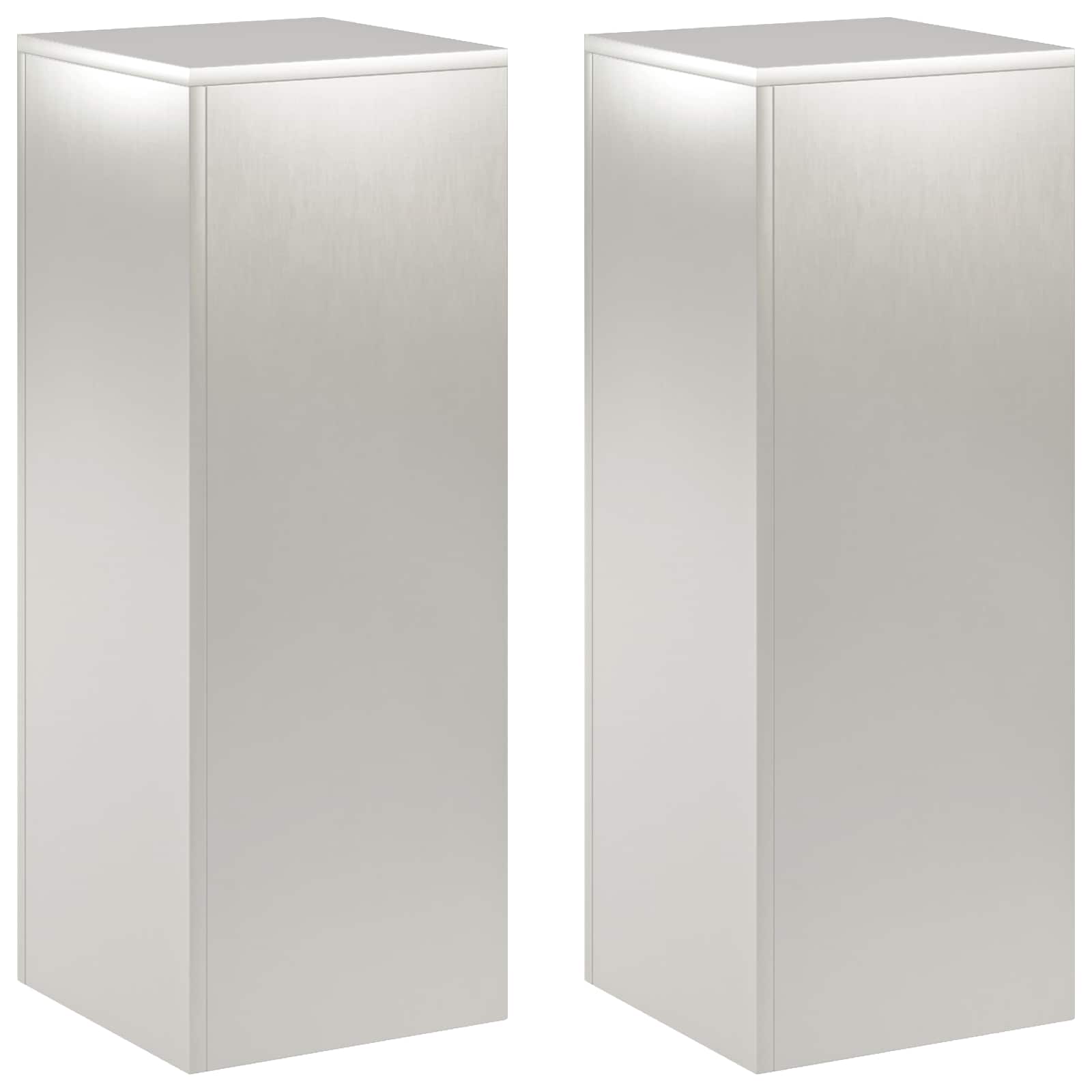 Pflanzenständer 2 Pcs Silber 30 X 30 X 80 Cm Stahl Vidaxl