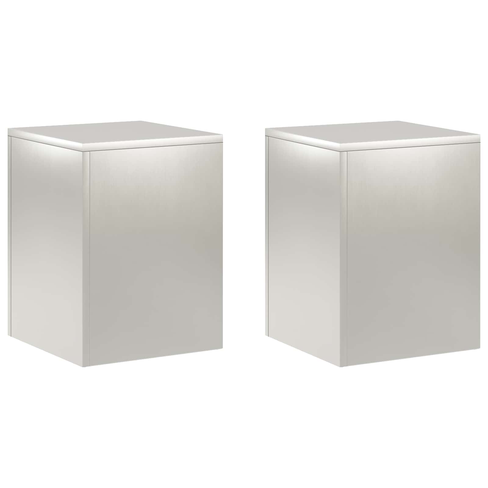 Pflanzenständer 2 Pcs Silber 30 X 30 X 40 Cm Stahl Vidaxl