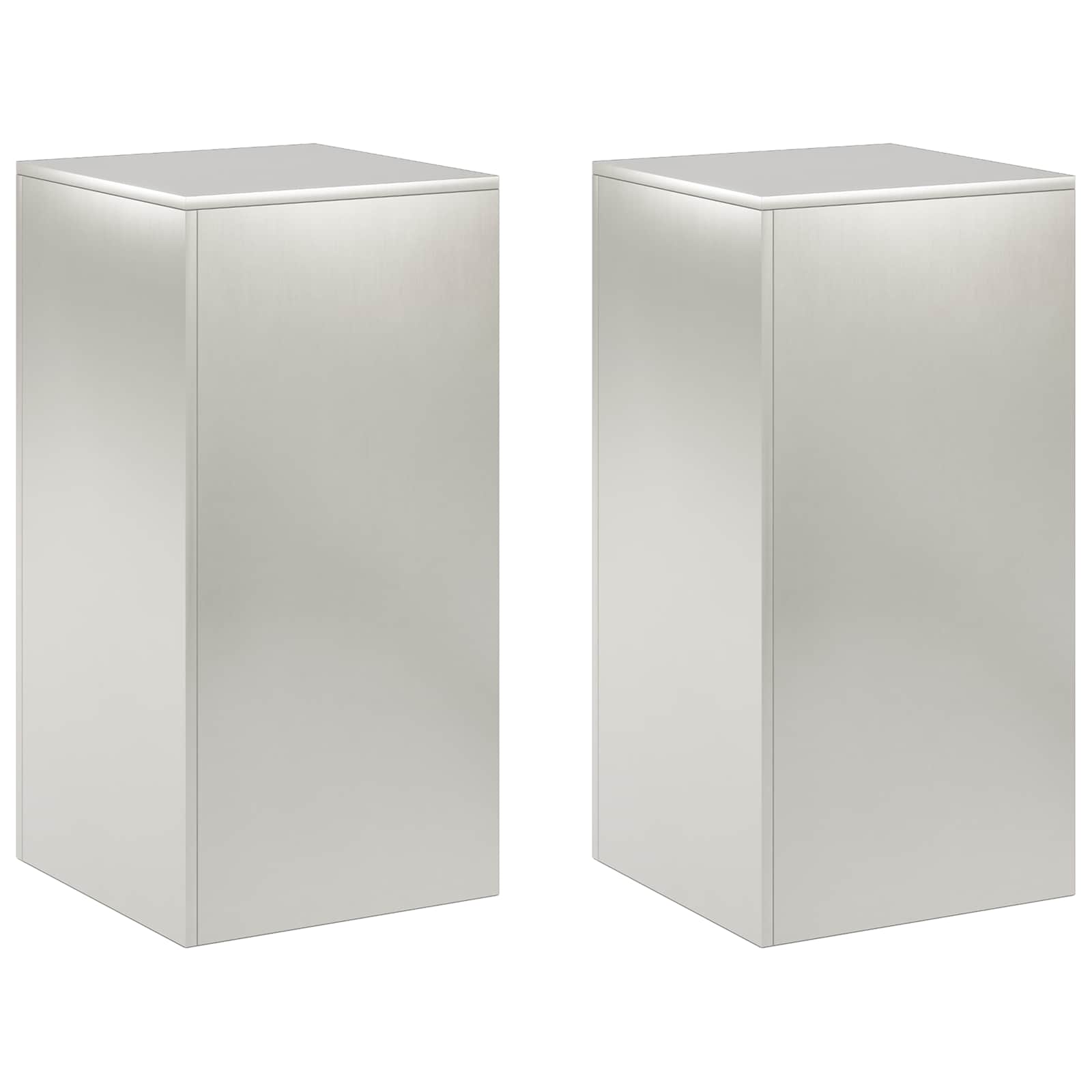 Pflanzenständer 2 Pcs Silber 40 X 40 X 80 Cm Stahl Vidaxl