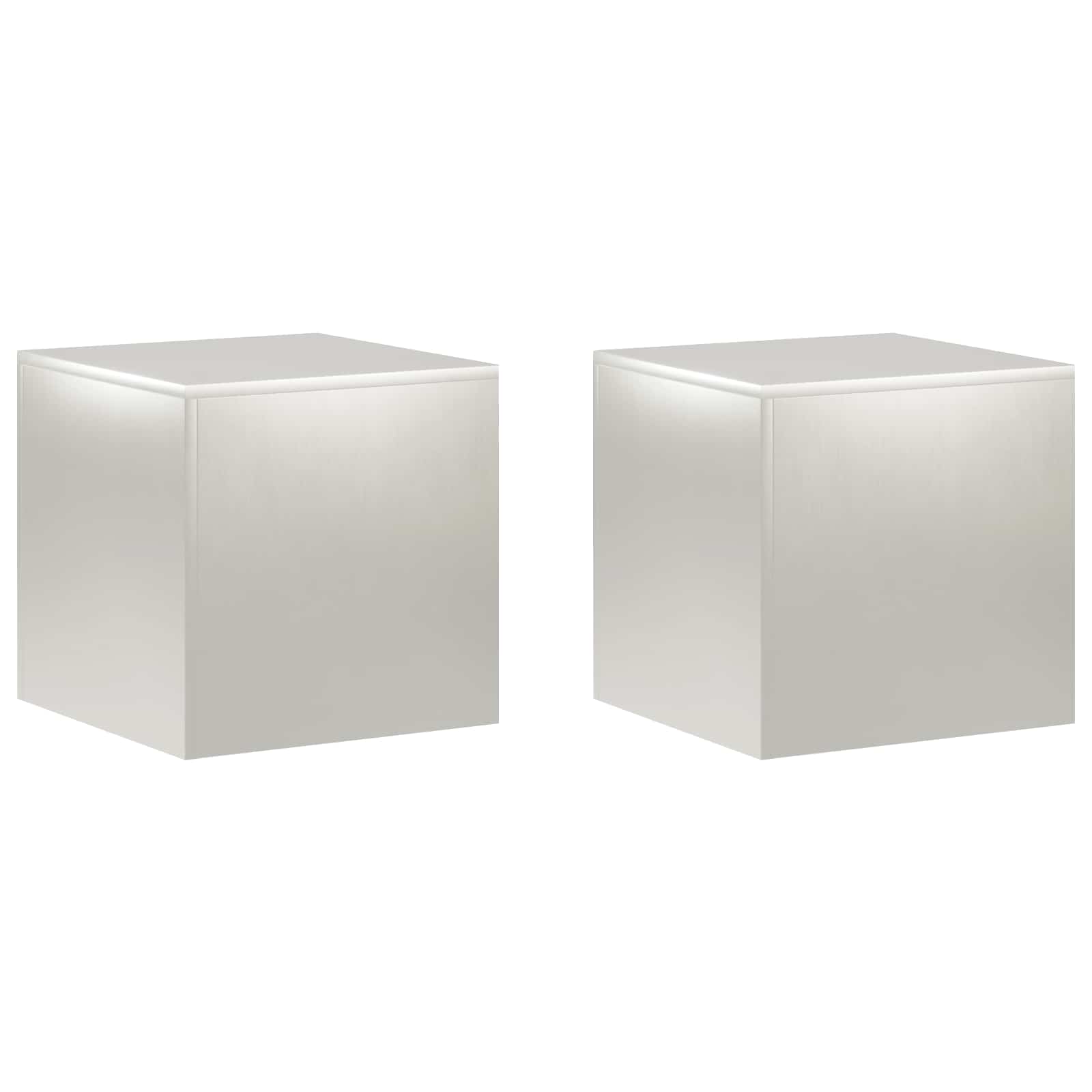 Pflanzenständer 2 Pcs Silber 40 X 40 X 40 Cm Stahl Vidaxl