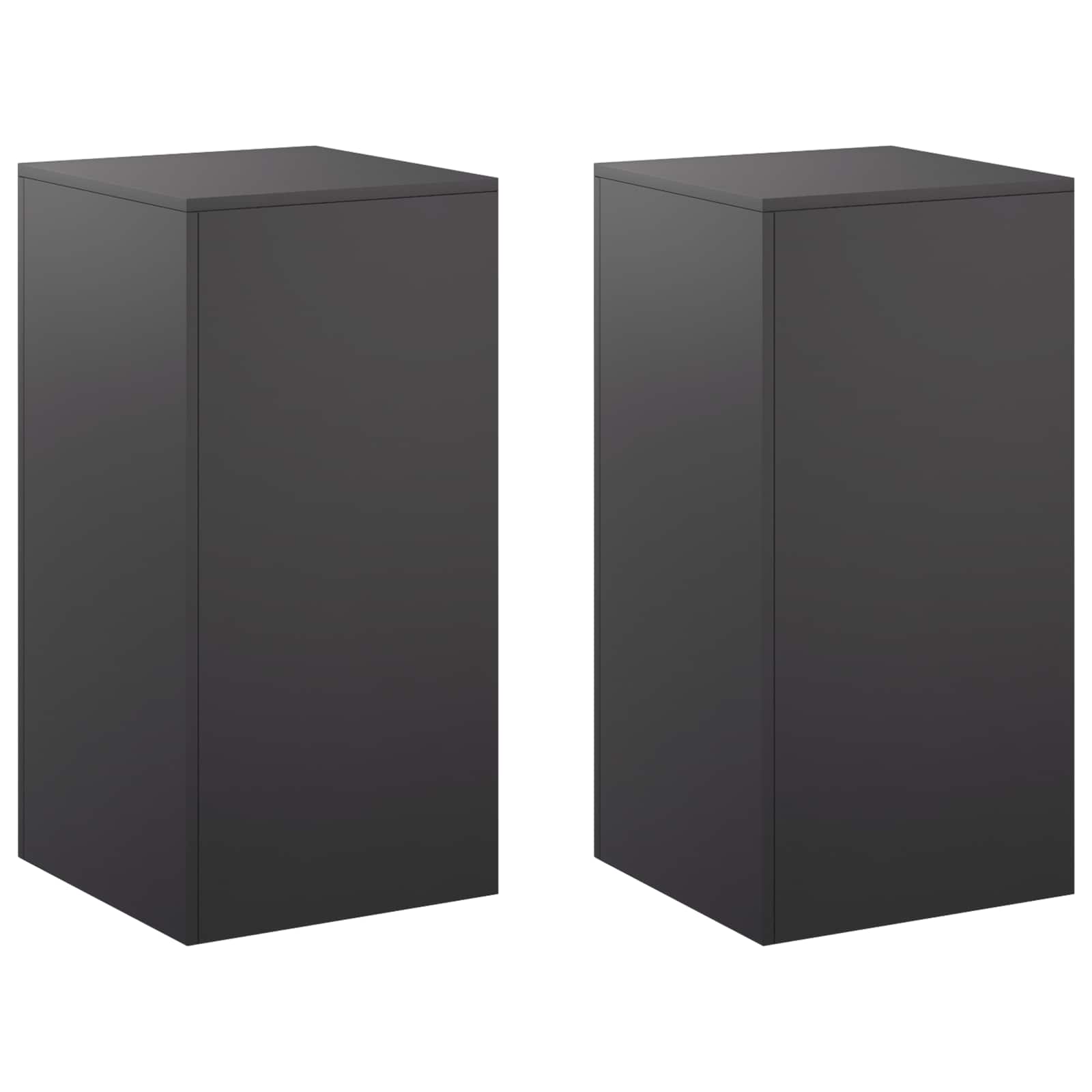 Pflanzenständer 2 Pcs Schwarz 40 X 40 X 80 Cm Stahl Vidaxl