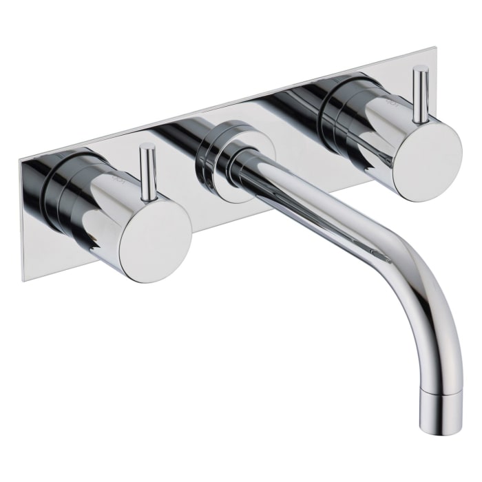 Vola Wand-waschtisch-zweigriffmischer Up Mit Auslauf Mitte, Ausladung 16 Cm