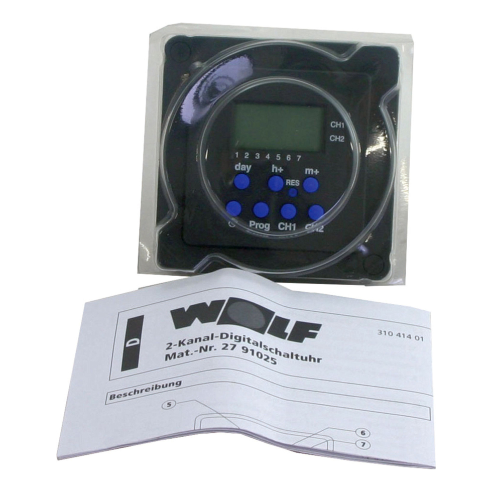 Wolf 2-kanal Digitalschaltuhr Pm2931 Für R11, R12, R16, R18