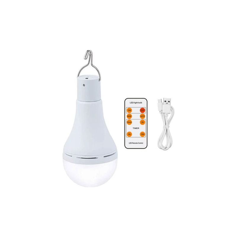 Wiederaufladbare Glühbirne Mit Usb-fernbedienung, Dimmbare 7-w-led, Ideal Für Notfälle Beim Camping