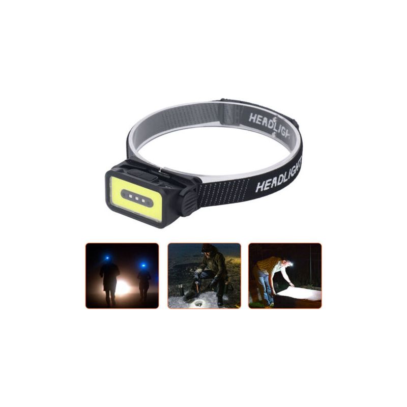 Cob-usb-stirnlampe Mit Wiederaufladbarem Rotlicht, Led-stirnlampe Für Outdoor-aktivitäten Wie Wandern, Laufen Und Camping, Dubuns