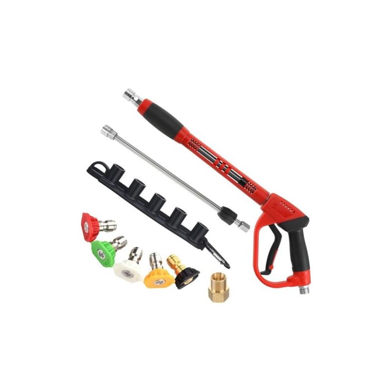 Hochdruckreinigerpistole Mit Ersatzverlängerung – 5 Düsenaufsätze – M22-anschluss – 101,6 Cm – 5000 Psi
