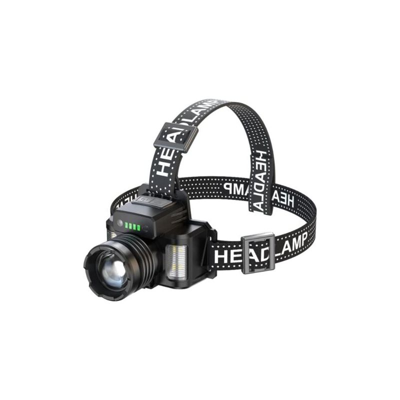 Stirnlampe, Wiederaufladbare Hochleistungs-led-stirnlampe Mit 30-w-lampenperlen Und Infrarotsensoren + Dreifach Verstellbare Seitenlichter Für Outdoor-camping, Radfahren, Laufen,