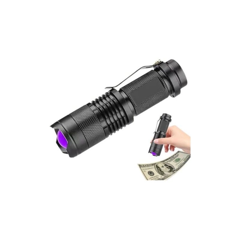 Houhence – Tragbare Uv-taschenlampe (365 Nm) – Wasserdichte 5-w-led-lampe – Erkennung Von Haustierurinflecken – Robustes Gehäuse Aus Aluminiumlegierung