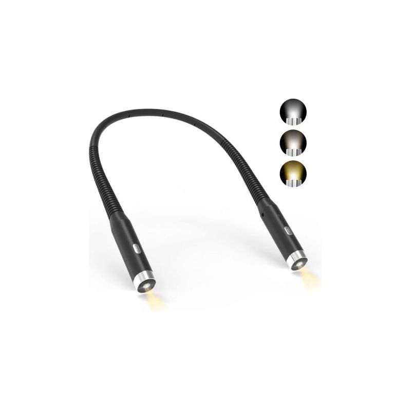 Wiederaufladbare Led-leselampe – 3 Helligkeitsstufen – 360° Faltbar – Augenschutz – Zum Lesen, Campen Und Stricken – Wiederaufladbar