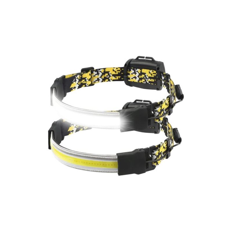 2-teiliges Stirnlampen-set, 230° Breiter Abstrahlwinkel, Wiederaufladbare 1800mah Wasserdichte Cob-led-stirnlampe Für Erwachsene Und Kinder, Zum Lesen, Campen, Wandern, Angeln, Für Dachböden Und Kelle