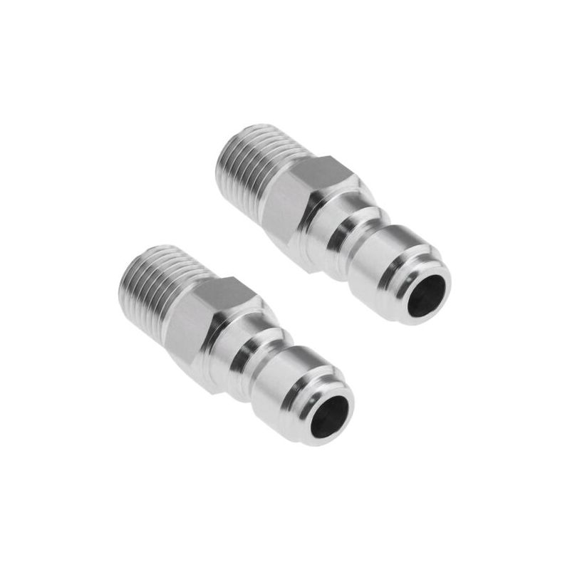 2 Stück Adapter Aus Edelstahl 304, 1/4 Zoll Außengewinde Bsp, 5000 Psi Schnellanschluss, Für Hochdruckreiniger