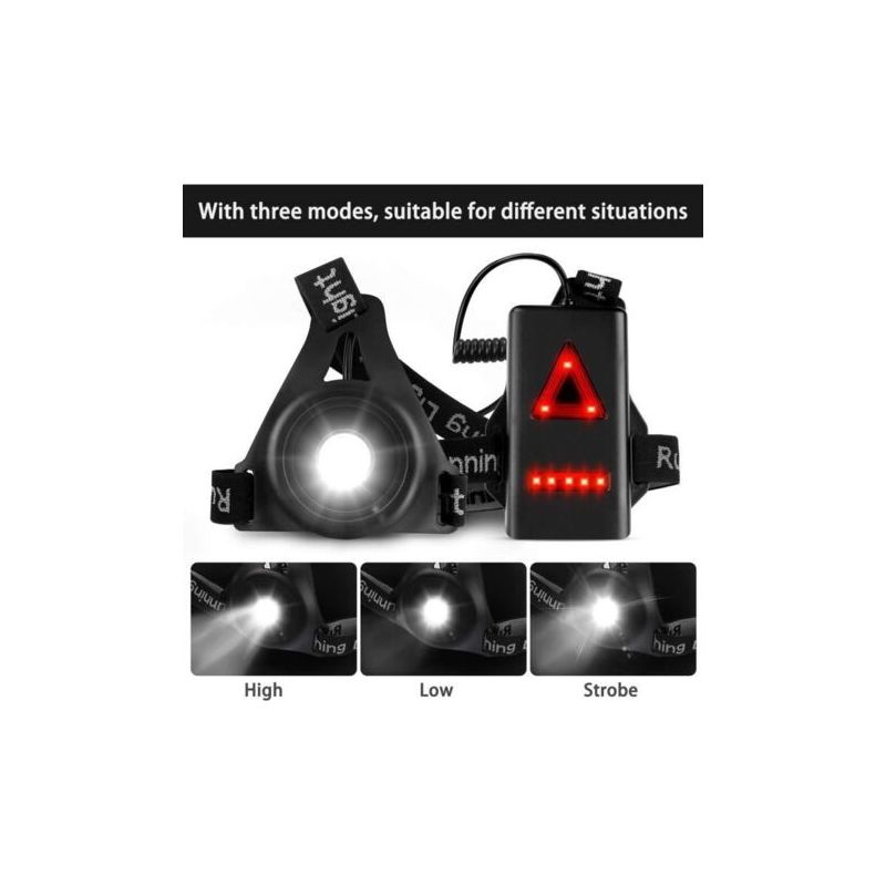 Wiederaufladbare Led-stirnlampe, Brustleuchte Mit Einstellbarem Lichtkegel, 3 Modi