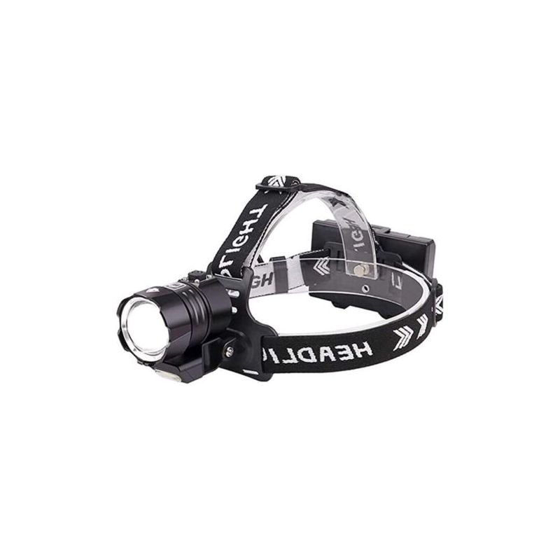 Wiederaufladbare Led-stirnlampe, Leistungsstarke Led-stirnlampe, Wasserdichte Outdoor-stirnlampe, 4 Modi, Zoombar