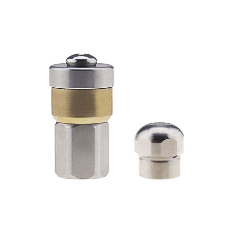 2 G1/8 Düsen Für Kanalreinigungsstrahl, Geeignet Für Hochdruckreiniger, Abflussreinigung Mit Strahl (1 Vorne, 3 Hinten Und 3 Verstellbare Hinten)