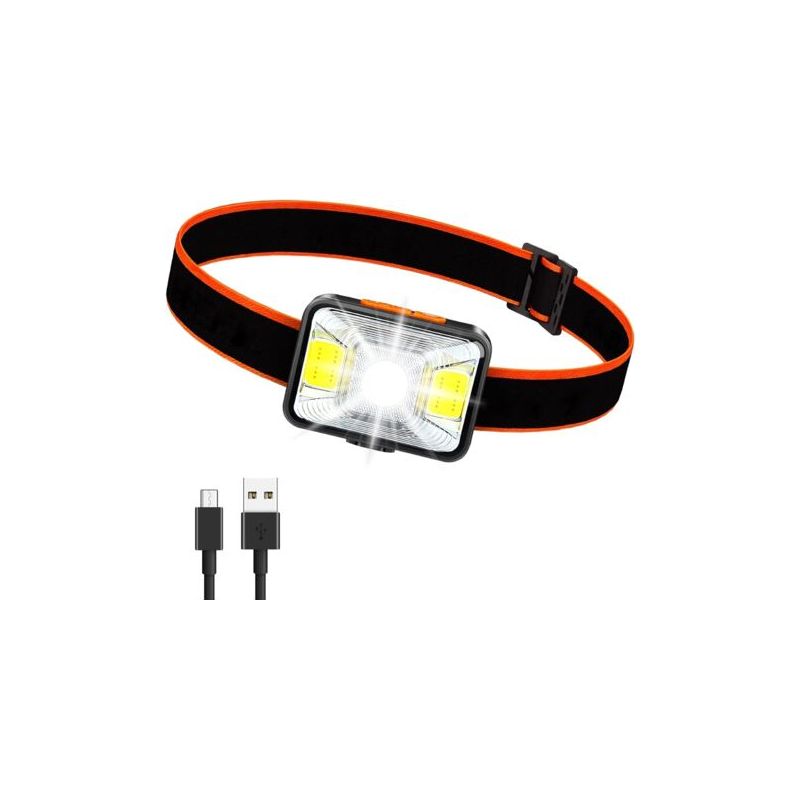 Wiederaufladbare Usb-stirnlampe, 1800 Mah, 1800 Lux, Superhelle Stirnlampe Mit 5 Leuchtmodi, Ipx5 Wasserdichte Cob-stirnlampe Für Angeln/camping/radfahren/jagen/wandern